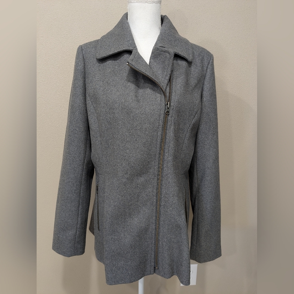 Women's Grey Kristen Blake Wool Jacket Size Large Winter and fall